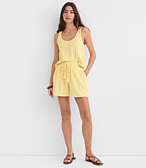 LOFT Beach Striped Terry Shorts carousel Product Image 1