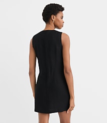 Linen Blend Button Mini Pocket Dress carousel Product Image 3