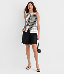 Stripe Textured Knit Vest carousel Product Image 1