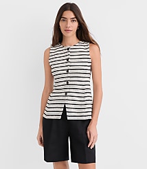 Stripe Textured Knit Vest carousel Product Image 3