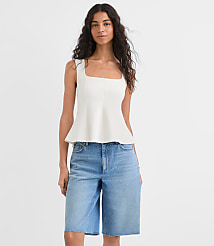Petite Ponte Peplum Tank Top carousel Product Image 1