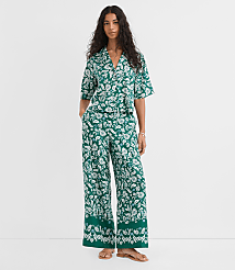 Fluid Pull On Wide Leg Pants in Floral Twill carousel Product Image 4