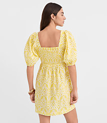 LOFT Beach Ikat Linen Cotton Cutout Mini Dress carousel Product Image 3