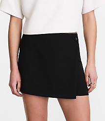 Petite LOFT Versa Crepe Drape Mini Skort carousel Product Image 2