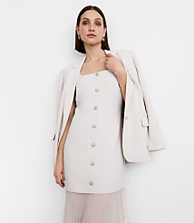 Petite LOFT Versa Crepe Drape Mixed Media Maxi Dress carousel Product Image 2