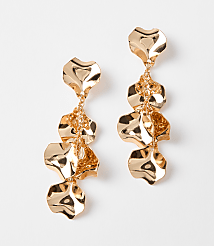 Petaled Chain Link Drop Earrings carousel Product Image 1