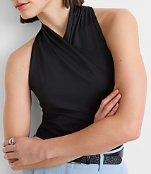 LOFT Versa 360 Knit Crossover Halter Top carousel Product Image 4