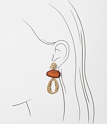 Wood Statement Earrings carousel Product Image 2