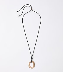 Circle Pendant Cord Necklace carousel Product Image 1