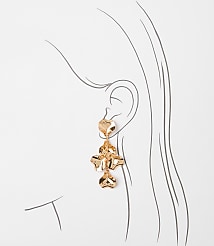 Petaled Chain Link Drop Earrings carousel Product Image 2