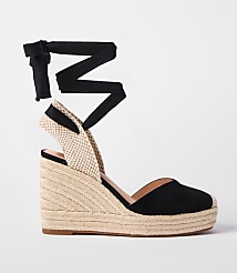 Lace Up Espadrille Wedges carousel Product Image 1