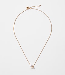 Pearlized Pave Initial Necklace carousel Product Image 1