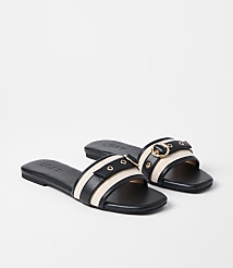 Canvas Buckle Slide Sandals carousel Product Image 1
