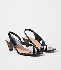 LOFT Versa Asymmetrical Leather Kitten Heels carousel Product Image 1