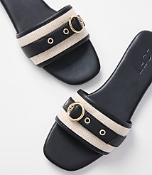 Canvas Buckle Slide Sandals carousel Product Image 2