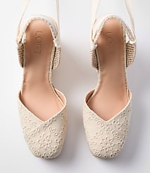 Eyelet Lace Up Espadrille Wedges carousel Product Image 3