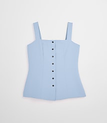 Petite LOFT Versa Crepe Drape Button Bustier Top carousel Product Image 5
