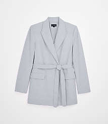 Petite LOFT Versa Seasonless Stretch Tie Waist Blazer in Heather carousel Product Image 5