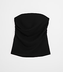 Petite LOFT Versa Crepe Drape Bustier carousel Product Image 5