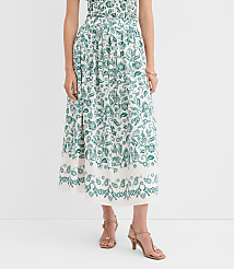 Floral Pull On Midi Skirt carousel Product Image 2