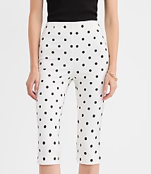 Slim Crop Pants in Dotted Bi-Stretch carousel Product Image 2