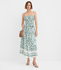 Petite Floral Pull On Midi Skirt carousel Product Image 1