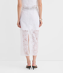 Petite Lace Overlay Midi Skirt carousel Product Image 4
