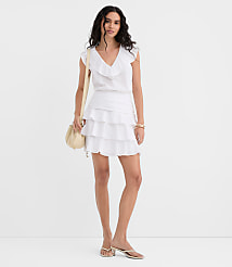Shirred Ruffle Mini Skirt carousel Product Image 1