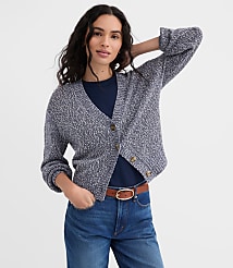Marled V-Neck Cardigan carousel Product Image 1