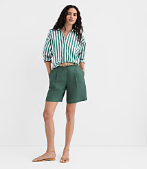 Petite Bermuda Shorts in Linen Blend carousel Product Image 1