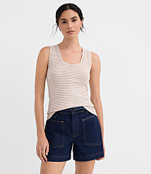 Stripe Perfect Ribbed Scoop Neck Tank Top carousel Product Image 1
