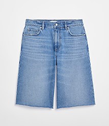 Rivete High Rise Denim Bermuda Shorts in Vintage Mid Wash carousel Product Image 5