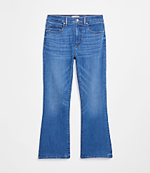 Rivete Tall Curvy Mid Rise Kick Crop Jeans in Dark Wash carousel Product Image 3