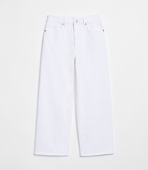 Rivete High Rise Wide Leg Crop Jeans in White carousel Product Image 4