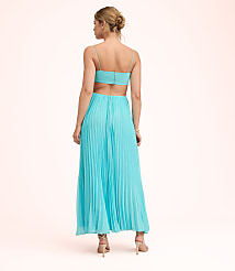 Lately Pleated Cutout Maxi Dress carousel Product Image 3