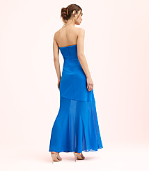 Lately Strapless Mixed Media Gown carousel Product Image 4