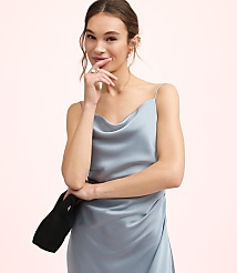 Lately Satin Bias Cowl Neck Gown carousel Product Image 3