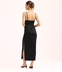 Lately Satin Knotted Cutout Midi Dress carousel Product Image 3