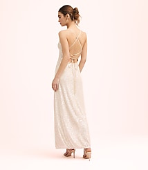 Lately Sequin Strappy V-Neck Gown carousel Product Image 3