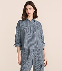 Petite Lou & Grey Striped Pocket Popover Top carousel Product Image 1