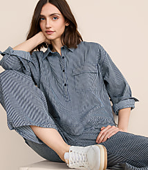 Lou & Grey Striped Pocket Popover Top carousel Product Image 2