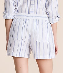 Lou & Grey Striped Linen Cotton Shorts carousel Product Image 4