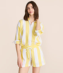Lou & Grey Striped Linen Cotton Back Slit Tunic Shirt carousel Product Image 2