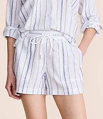 Lou & Grey Striped Linen Cotton Shorts carousel Product Image 3