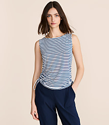 Lou & Grey Striped Essential Modal Side Tie Tank Top carousel Product Image 3