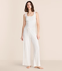 Lou & Grey Pointelle Striped Wide Leg Pajama Pants