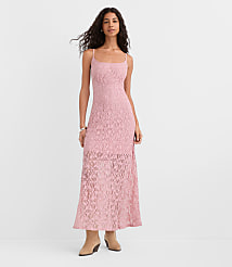 Petite Lace Strappy Scoop Neck Midi Dress carousel Product Image 2
