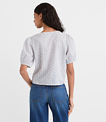 Petite Paisley Eyelash Lace Blouse carousel Product Image 3