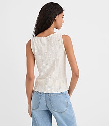 Petite Textured Ruffle Tank Top carousel Product Image 2