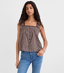 Petite Floral Pleated Square Neck Blouse carousel Product Image 2